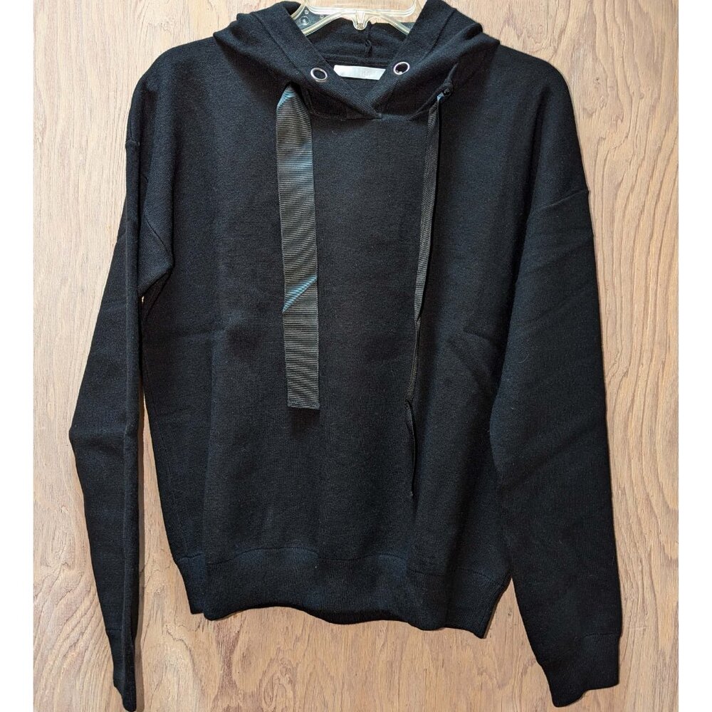 Revolve One Grey Day Black Sydney Grommet Hoodie M